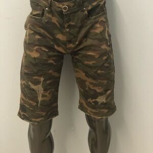 Arketype shorts denim camo straight fit olive